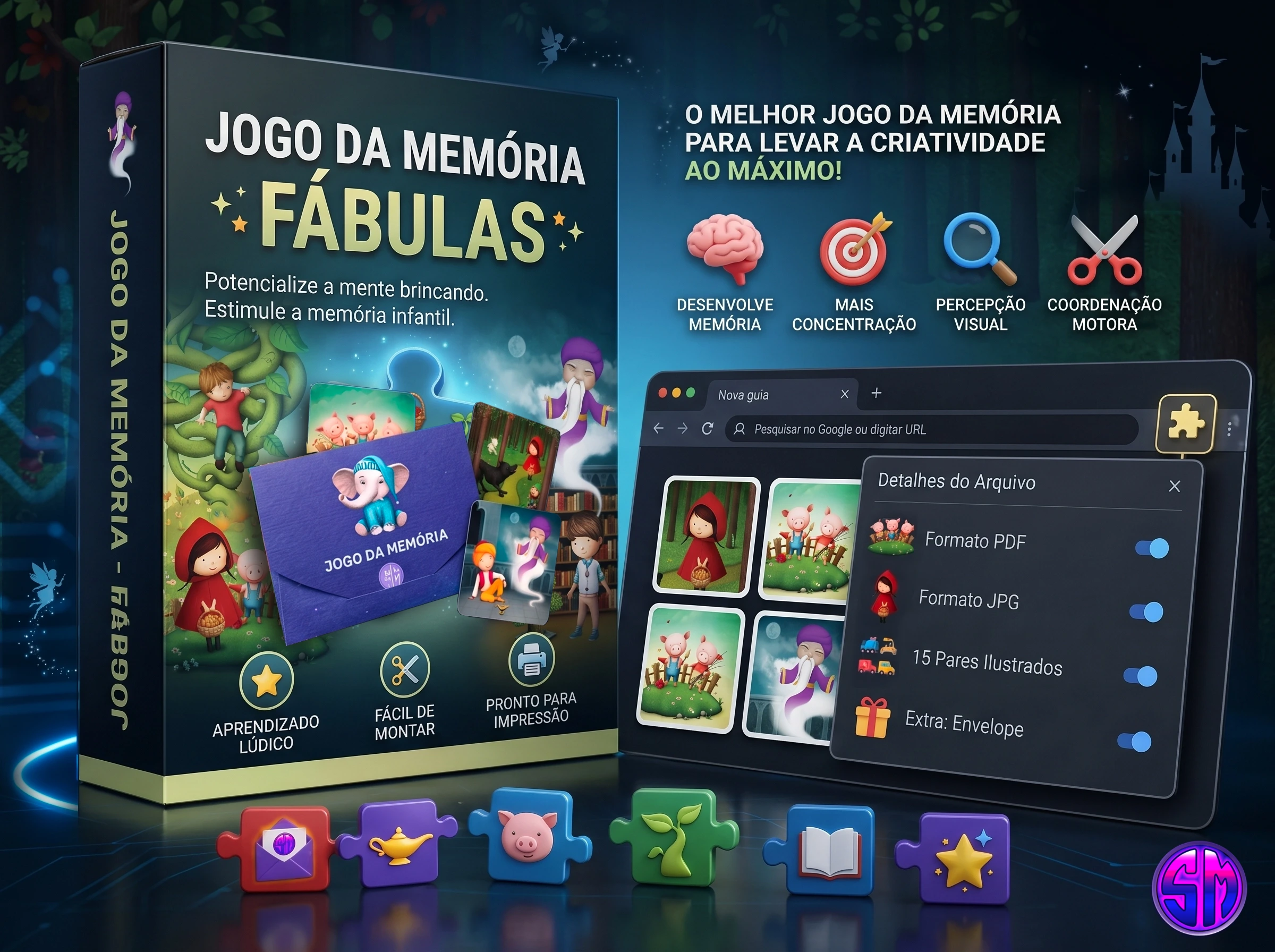 JOGO DA MEMÓRIA - FABULAS